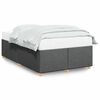 vidaXL Bed Frame without Mattress Dark Grey&nbsp;Double Fabric