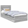 vidaXL Bed Frame Grey Sonoma 90 x 190 cm Engineered Wood