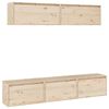 vidaXL TV Cabinet | Set of 5 | Untreated Solid Pine Wood | Medium