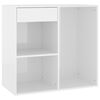 vidaXL Cosmetic Cabinet High Gloss White 80x40x75 cm Engineered Wood