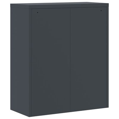 vidaXL File Cabinet Anthracite and Red 90x40x105 cm Steel