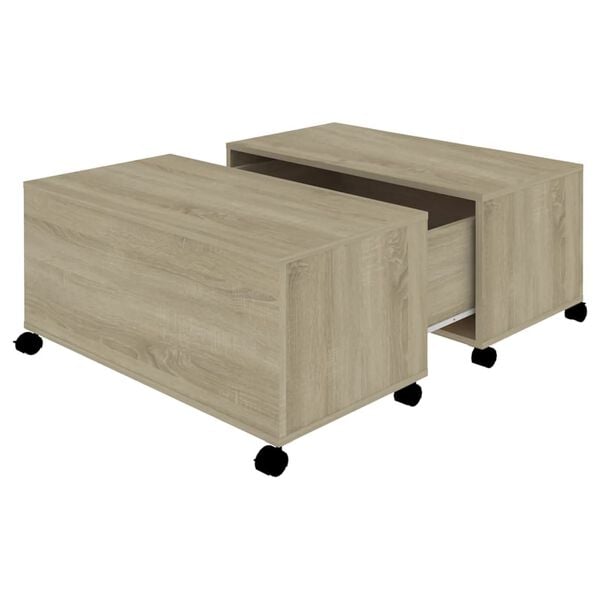 vidaXL Coffee Table Sonoma Oak 75x75x38 cm Engineered Wood