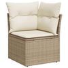 vidaXL 10 Piece Garden Sofa Set with Cushions Beige Poly Rattan Acacia