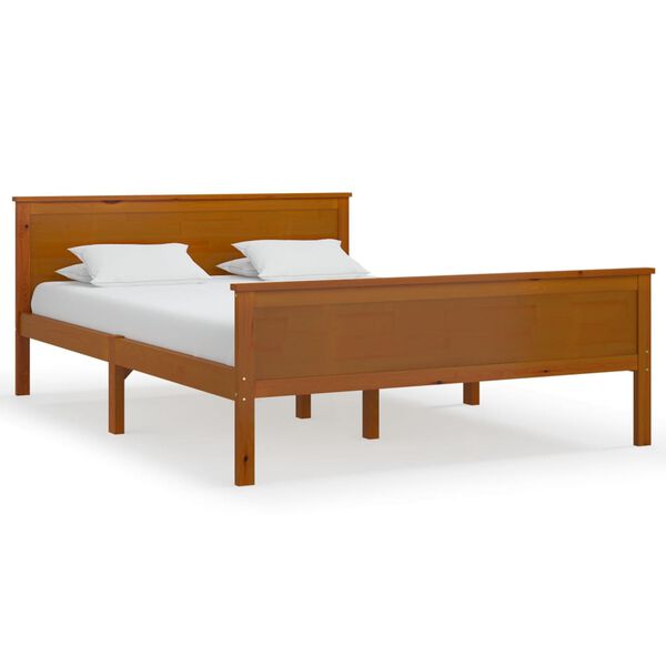 vidaXL Bed Frame without Mattress Honey Brown Solid Wood Pine 160x200cm