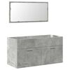 vidaXL 3 Piece Bathroom Furniture Set Concrete Grey Engineered Wood