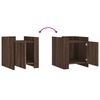 vidaXL Bedside Cabinet Brown Oak 45x50x50 cm Engineered Wood