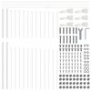 vidaXL Garden Fence 7 pcs White 170 x 215 cm Powder-Coated Steel