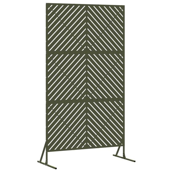 vidaXL Privacy Screen Olive 100 x 50 x 180 cm Steel