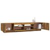 vidaXL 2 Piece TV Cabinet Set with LED Lights Smoked Oak Engineered Wood