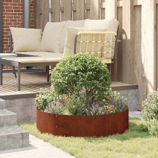 vidaXL Planter Ring Brown 80 x 80 x 20 cm Weathering Steel
