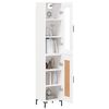 vidaXL Highboard White 34.5x34x180 cm Engineered Wood