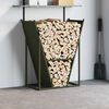 vidaXL Firewood Rack Olive Green 69.5x35x81 cm Cold-rolled steel