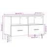 vidaXL TV Cabinet Concrete Grey 80x36x50 cm Engineered Wood