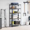 vidaXL 5-Layer Storage Shelf Anthracite Steel&Engineered Wood