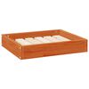 vidaXL Dog Bed Wax Brown 51.5 x 44 x 9 cm Solid Pine Wood