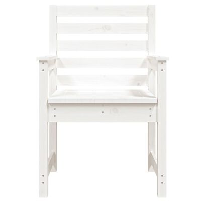 vidaXL Garden Chairs 2 pcs White 60x48x91 cm Solid Wood Pine