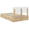 vidaXL Storage Bed with Drawer Sonoma Oak 120 x 190 cm Engineered Wood