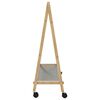 vidaXL Clothes Rack with Shelves and Wheels 106x34x106.5 cm Bamboo