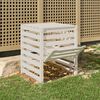 vidaXL Composter White 63.5x63.5x77.5 cm Solid Wood Pine