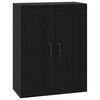 vidaXL Wall Cabinet Black Oak 69.5 x 34 x 90 cm Engineered Wood