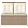 vidaXL Garden Bench Beige Poly Rattan