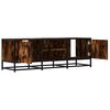 vidaXL TV Cabinet Smoked Oak 120x35x41 cm Engineered Wood and Metal