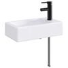 vidaXL Bathroom Wash Basin Matte Black 45.5 x 25.5 x 13 cm Metal