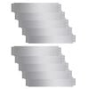 vidaXL Lawn Fence 10 pcs Galvanised Steel 100x20 cm