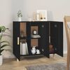 vidaXL Sideboard Black 90x34x80 cm Engineered Wood