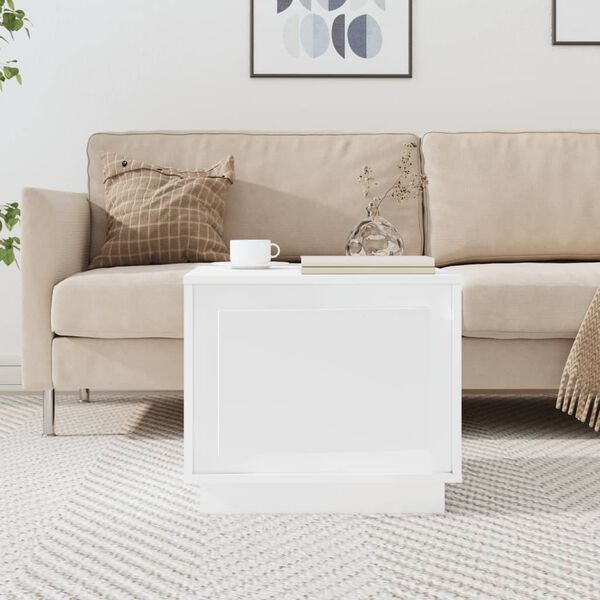 vidaXL Coffee Table White 51x50x44 cm Engineered Wood