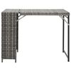 vidaXL 5 Piece Folding Outdoor Dining Set Poly Rattan Grey