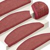 vidaXL Stair Mats 30 pcs 65x24x4 cm Bordeaux Half Round Large