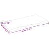 vidaXL Table Top 80x40x2 cm Untreated Solid Wood Oak