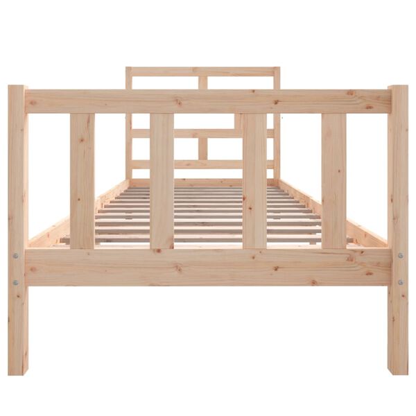 vidaXL Bed Frame without Mattress Solid Wood Pine Single