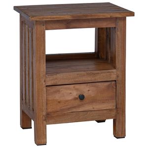 vidaXL Bedside Table Brown 41 x 30 x 50 cm Solid Mahogany Wood