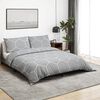 vidaXL Duvet Cover Set Grey 200x200 cm Cotton