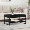 vidaXL Coffee Table Black Oak 80 x 50 x 40 cm Engineered Wood