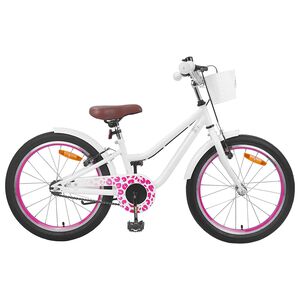 vidaXL Kids Bike 20'' for 6-11 Years Old White