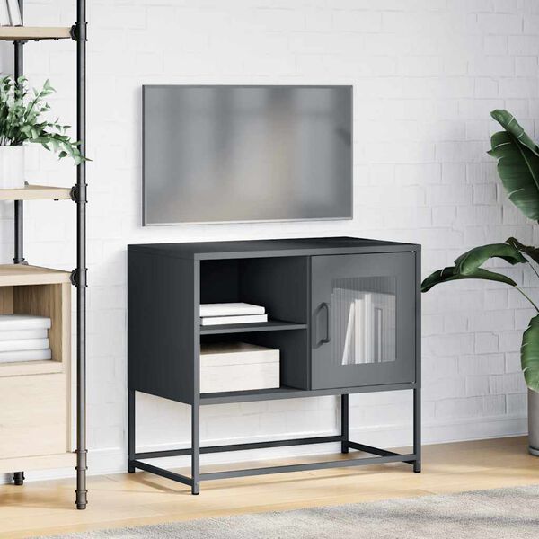 vidaXL TV Cabinet Anthracite 68x39x60.5 cm Steel