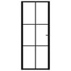 vidaXL Interior Door ESG Glass and Aluminium 83x201.5 cm Black