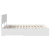 vidaXL Bed Frame with Headboard White 150 x 200 cm Engineered Wood