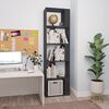 vidaXL Book Cabinet/Room Divider High Gloss Grey 45x24x159 cm Engineered Wood