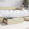 vidaXL Bed Drawers 2 pcs Cream Engineered Wood and Faux Leather