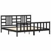 vidaXL Bed Frame without Mattress Black 200x200 cm Solid Wood Pine