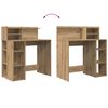 vidaXL Desk with Shelf Artisan Oak 90 x 48 x 101.5 cm Engineered Wood