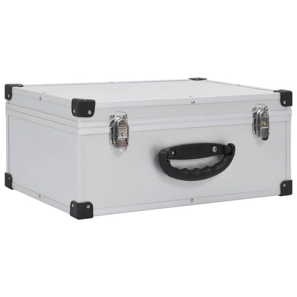 vidaXL CD Case for 60 CDs Aluminium ABS Silver