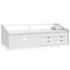 vidaXL 3-Seater Day Bed without Mattress White Solid Pinewood 90x200cm