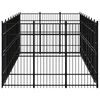 vidaXL Outdoor Dog Kennel Steel 22.12 m²