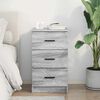 vidaXL Bedside Cabinet Grey sonoma 38 x 38 x 66 cm Engineered wood