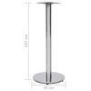 vidaXL Bistro Table Leg Silver &Oslash;45x107 cm Stainless Steel